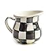 Little Pitcher – Stainless Steel Enamel Courtly Check - Black and White ,Little Coffee Creamer -4