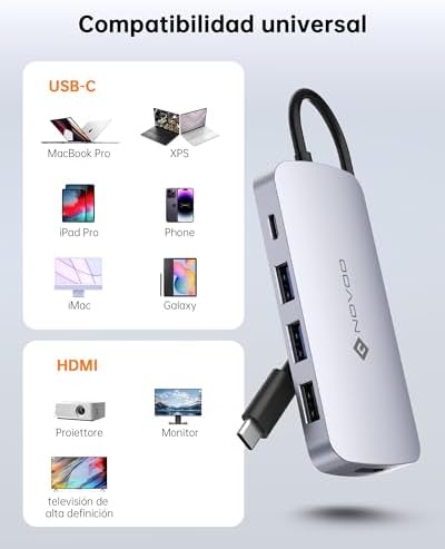 USB C 9 em 1 Docking Station, HDMI 4K@60, PD 100W, SD/TF