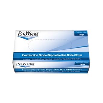 ProWorks GL-N106FL Nitrile Exam Grade Disposable Gloves