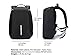 Anti-theft Laptop Backpack with USB Charging, Unisex Casual Fashion, Anti-scratch, Waterproof Night Safety School Bag, Black
