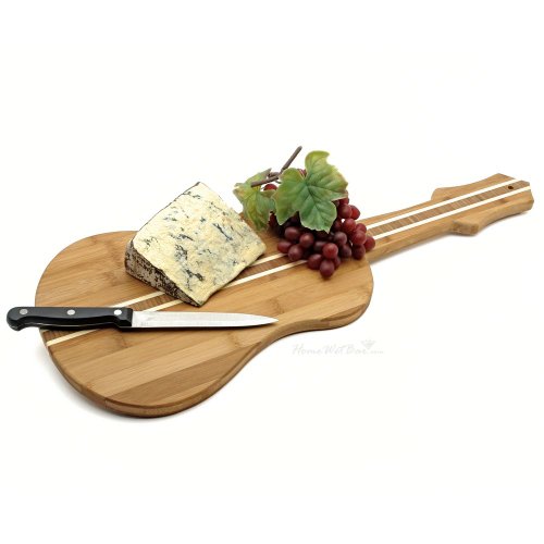 Guitar Shaped Bamboo Cutting Board Home & Kitchen, Kitchen & Dining, Cutlery & Knife Accessories, Cutting Boards