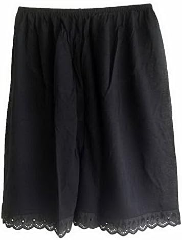 PPCBK BLACK Pettipants Silky Cotton Women Ladies Half Slips Underwear
