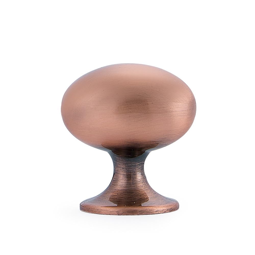 HARPOON Cabinet Hardware Knobs Round Furniture Mushroom Knob - 1.4 Inch 10 Pack Antique Copper