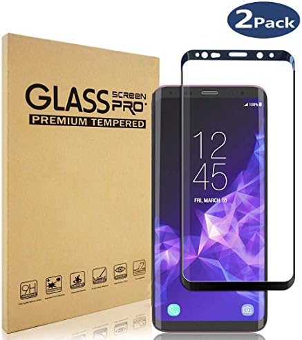 Galaxy S9 Screen Protector Glass, Luckyducks 3D Curved Dot Matrix Full Screen Samsung Galaxy S9 Tempered Glass Screen Protector (5.8")