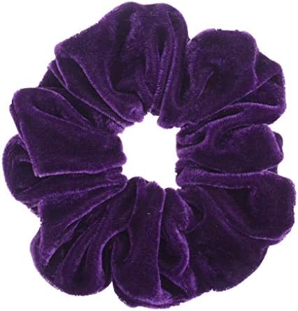 Deep Purple Large Velvet Scrunchies for Auldt Women Large Elastic Hair Ties Ropes