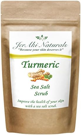 Turmeric Sea Salt Scrub, for face & body, All Natural Ingredients Scrub for Dry Skin, Exfoliate