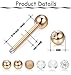 FINREZIO 14G 14-16mm Stainless Steel Nipple Tongue Ring Barbell Nipplerings Body Piercing Jewelry 12Pcs (14G Rose Gold tone, 14)