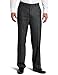 Savane Men's Flat Front Sharkskin Dress Pant, Charcoal, 38W x 32L