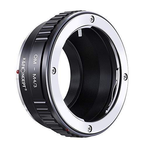 K&F CONCEPT Adaptateur de Monture pour Objectif Olympus Om à Caméra Micro 4/3 Adaptateur pour Appareil Photo Micro 4/3 Bague d'adaptation Noir en Métal