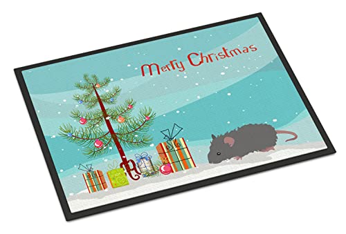 Caroline's Treasures CK4459MAT Australian Long Coated Mouse Merry Christmas Doo…