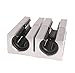 4 Pcs SBR20UU 20mm Aluminum Open Linear Router Motion Bearing Solide Block