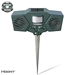 Hoont Powerful Solar Battery Powered Ultrasonic Outdoor Pest and Animal Repeller - Motion Activated [UPGRADED VERSION]
