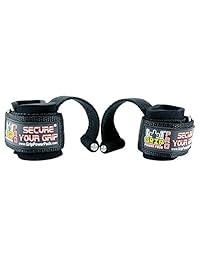 Heavy Duty Pro levantamiento de correas de tacos de neopreno acolchado muñequeras Power levantamiento de peso entrenamiento Gimnasio Grips correas de apoyo de muñeca vendaje conjunto de 2 alternativas a ganchos