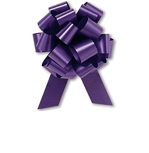 Pull String Bows 5 Inch 20 Loops Purple Pkg/10