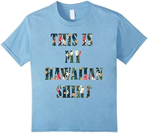 unisex-child Floral Hawaiian T-Shirt Hawaiian Shirt Funny 4 Baby Blue