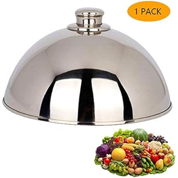 Stainless Steel Restaurant Cloche Serving Dish Food Covers Dome Plate