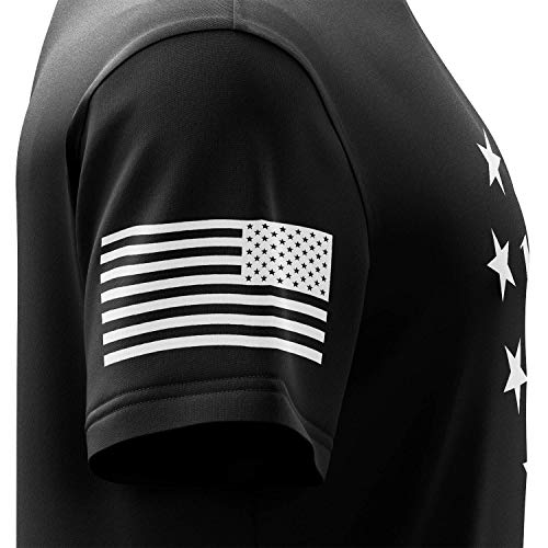 american flag on sleeve t shirt