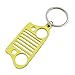 EVAPLUS Car Key Chain Keychain Key Ring for Jeep Wrangler Accessories Enthusiasts-Jeep Front Grill Design and Stainless Steel Material with 4 Colors (Yellow)
