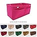 LEXSION Felt Purse Organizer Insert Bag organizer Multi Pocket Bag in Bag Organizer For Tote & Handbag Shaper 8008 Rosy L
