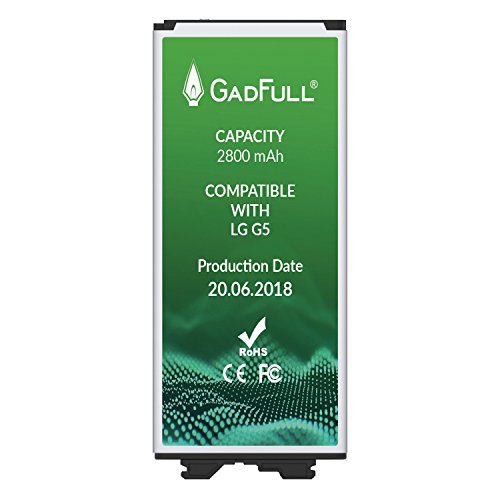GadFull Battery for LG G5 |Production Date 2018 | Corresponds to The Original BL-42D1F | Smartphone Model LG G5 | G5 Dual Sim | G5 SE | G5 Lite | H850 | H860 | H840 | Perfect as Replacement Battery GadFull Battery for LG G5 |Production Date 2018 | Corresponds to The Original BL-42D1F | Smartphone Model LG G5 | G5 Dual Sim | G5 SE | G5 Lite | H850 | H860 | H840 | Perfect as Replacement Battery