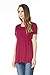 Bearsland Women's Breastfeeding and Nursing Summer Top PurpleRed Size L