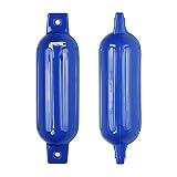 MSC Vinyl Ribbed Boat Fenders Bumpers (Blue, 5.5" x 20")