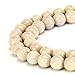 BRCbeads Gorgeous Natural White Fosil Jasper Gemstone Smooth Round Loose Beads 8mm Approxi 15.5 inch 45pcs 1 Strand per Bag for Jewelry Making