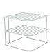 DecorRack 2 Kitchen Corner Shelves, Countertop and Cabinet Organizer, Heavy Duty Metal Corner Rack, 3-Tier, Wire Storage Helper Shelf for Counter Top, Cupboards and Pantry, 9 x 9 x 8 inch (2 Pack)