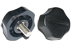 Workman KN-5P BLACK PLASTIC 5mm RADIO BRACKET KNOBS (2)