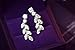Chicinside Sweep up CZ Crystal Ear Wrap Pin Ear Cuffs Climbers Hook Earrings (silver-plated-base)