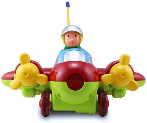 Joyjazz RC Car Remote Control Plane with Music and Lights Cartoon Airplane Toy