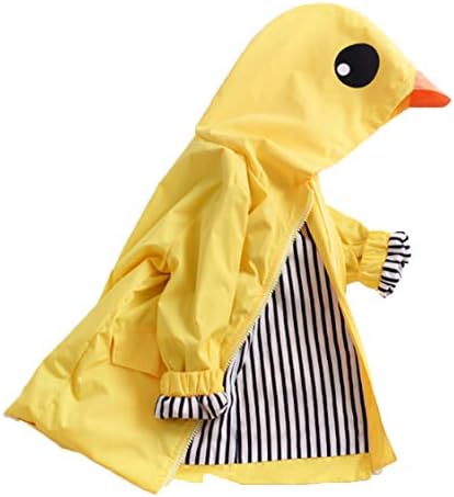 Animal Raincoat Cartoon Duck Windbreaker Jacket Coat Cute Casual Outerwear Clothes for Toddler Baby Boy Girl