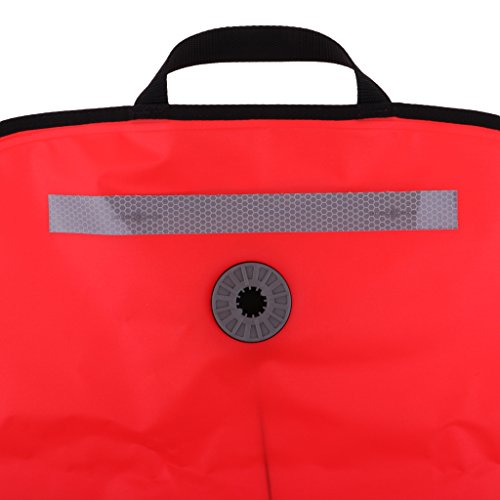 Prettyia (Pack of 2 Red Deluxe Nylon Diving SMB 50lbs Salvage Lift Bag & Over Pressure Valve Scuba Dive Underwater Treasure Find Safety Gear Equipment