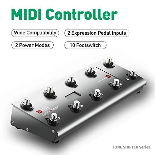 MIDI Foot Controller，MeloAudio Guitar Floor MultiEffects Portable USB
