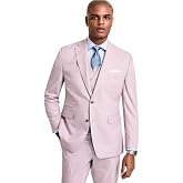 TAYION Mens Regular fit Suit Jacket Blazer 46 L Pastel Pink Check