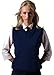 Edwards Garment Women's Performance V Neck Durable Stitch Acrylic Vest, Medium - Navy