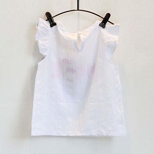 TIFENNY Clearance Baby Girls Print Sleeveless T-Shirt+Shorts+Belt Outfits Clothes Set (3/4T) - Thumbnail 2