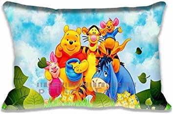 Winnie The Pooh Friends Pillow Cases Printed Cute Cool Pillow Shams Comforter Bedroom &amp; Living Room Decorative Bed Pillow Covers Two Sides