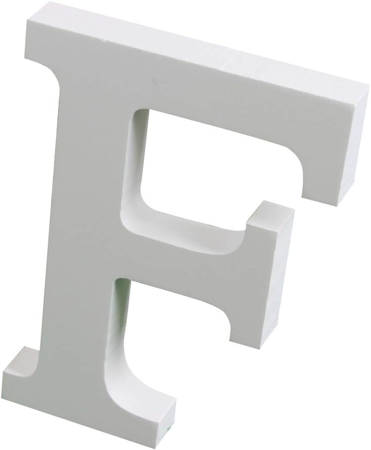 Wongfon Wooden White Alphabet Letters DIY Craft Home Wedding Party Wall Decoratives(15cm High)