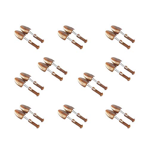 10 pair of Women Practical Plastic Adjustable Length Shoe Organizers Spring Shoe Stretchers (Brown) - Thumbnail 6
