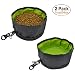 AYADA Collapsible Dog Travel Bowls Large,Portable Pet Travel Bowls Foldable Fabric Canvas for Medium Large Dogs,Waterproof Water Food Travel Bowl with Clip Zipper for Outdoor Camping Hiking (2 Pack) primary
