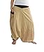 virblatt drop crotch pants for women and men as alternative clothing - Gao Yord beige