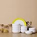 Lifver 20oz/6 inch Porcelain Soup/Cereal Bowls Set, Round & White, Set of 4