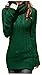 v28 Women Polo Neck Knit Stretchable Elasticity Long Sleeve Slim Sweater Jumper (US Size 12-16, Dark Green)