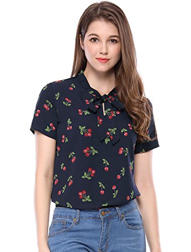 Cherry print shirt womens Clearance