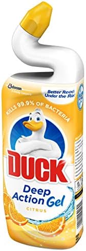 Duck Deep Action Gel Toilet Cleaner Liquid, Removes Limescale, Long Lasting Fragrance, Citrus, Pack of 8 (8 x 750ml) - Image 4