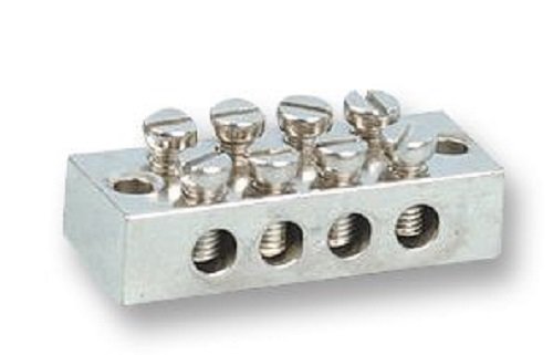 Pro Elec 19754R 4-Way Earth Block, Silver