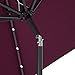 Best Choice Products 10ft Solar Polyester LED Lighted Patio Umbrella w/Tilt Adjustment and UV-Resistant Fabric - Burgundy
