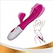 Women Electric Vibrator, Vagina Clitoral Vibrating Stimulator, Rechargeable 10-speed Vibration Waterproof Rechargeable Wand Massager, MELO Adult Sex Toy (Purple)