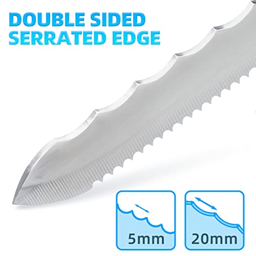 Minova Insulation Knife with Sheath Stainless Steel Blade 11” Double